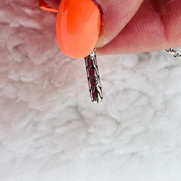 NWT JOHN HARDY STERLING SILVER DOT HAMMERED SAUTOIR NECKLACE - Picture 4 of 4